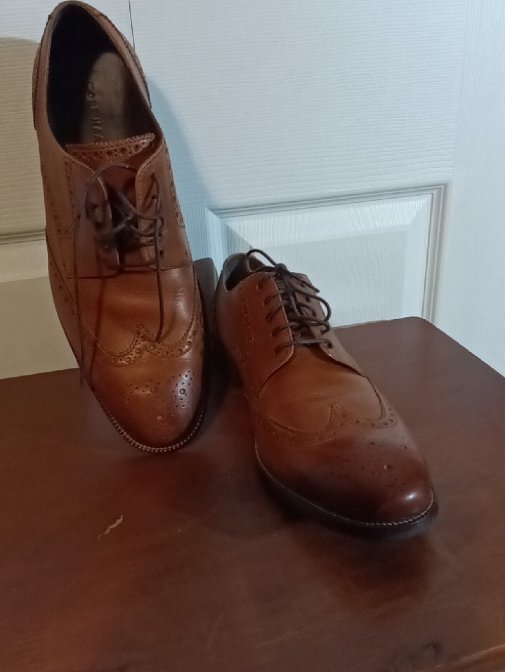 Cole Haan Brown Leather Wingtip Oxfords